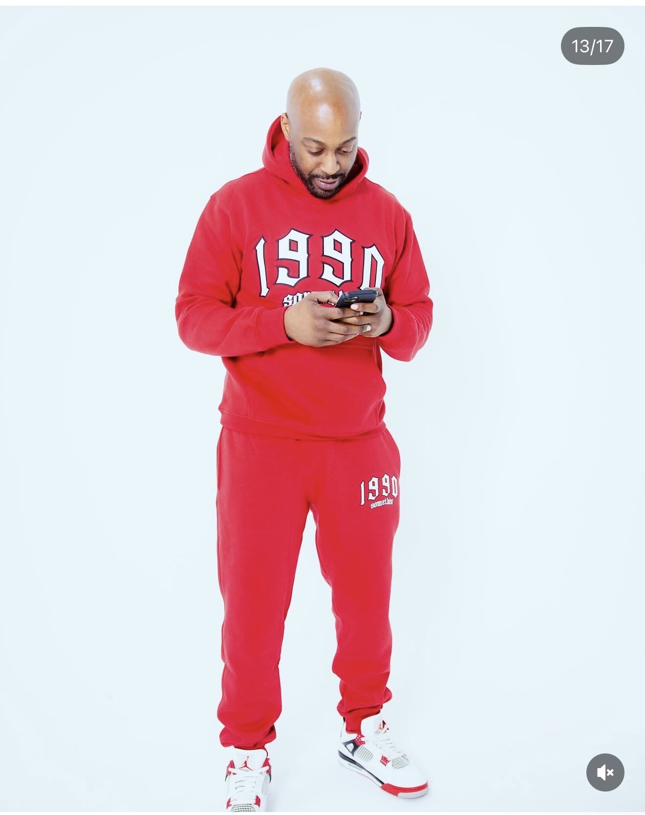 DJ B. Davis in red hoodie